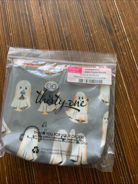 thirty-one Ghost Print Snack & Go Pouch - Gray & Orange